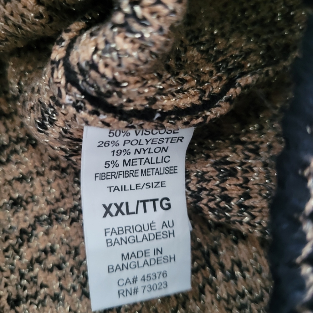 NWT SUZY SHIER Tweed-inspired Knit Button-Up Cardigan - Size XXL - Picture 9 of 11